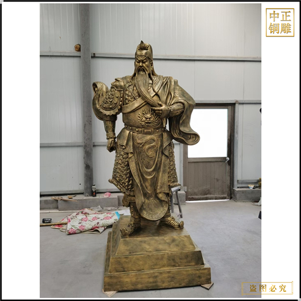 九龍銅關公雕塑擺件
