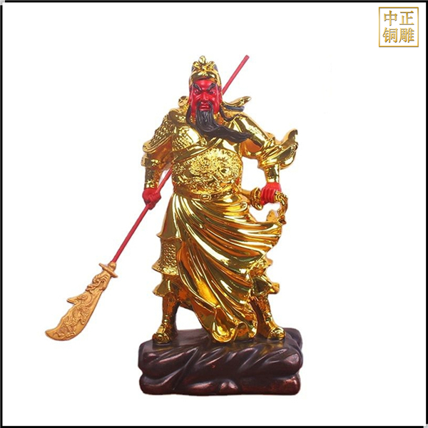 紅臉貼金關公雕塑.jpg 紅臉貼金關公雕塑.jpg